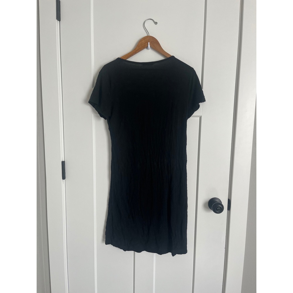 Ekouaer Womens Black Nursing Maternity Nightgown Short Sleeve Sleep Dress Size M - Picture 4 of 4
